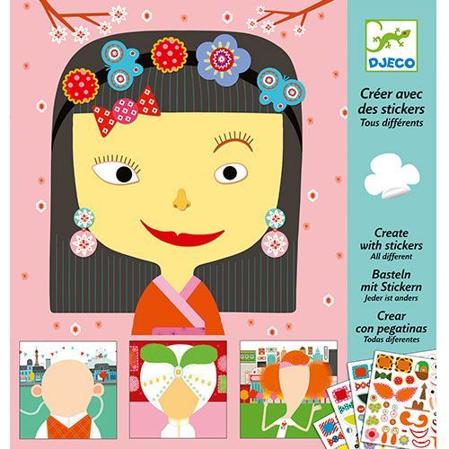 djeco stickerset grappige gezichten | DJ08934 | 0