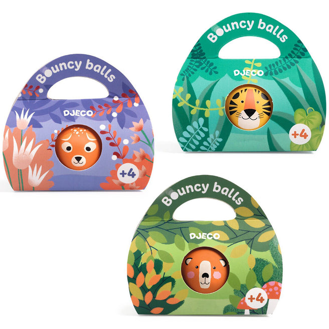 djeco stuiterbal wilde dieren - assorti  | DJ00145 | 0