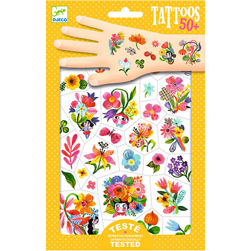 djeco tattoos aquarel bloemen | DJ09616 | 0