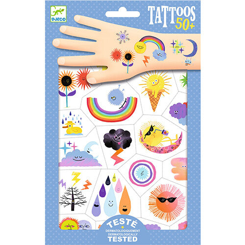 djeco tattoos het weer emoji's | DJ09613 | 0