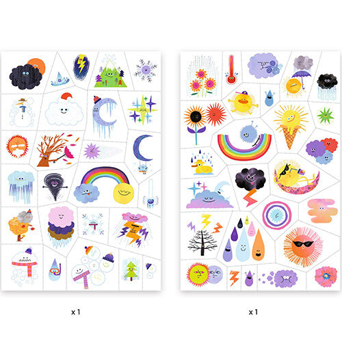 djeco tattoos het weer emoji's | DJ09613 | 1