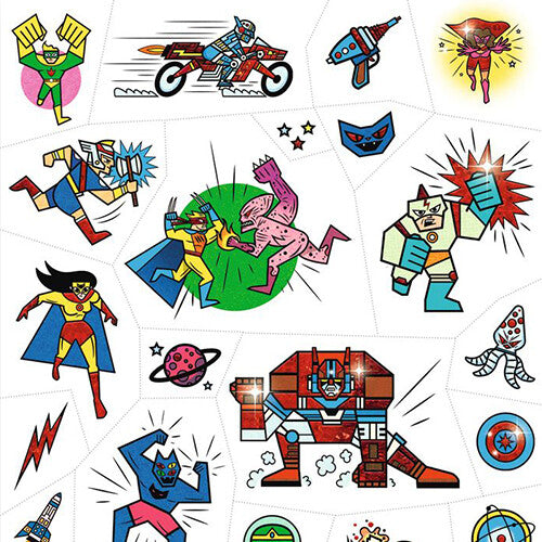 djeco tattoos superhelden en schurken | DJ09614 | 2