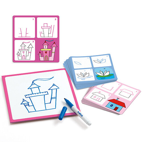 djeco tekenkaarten step by step prinsessen | DJ08320 | 1