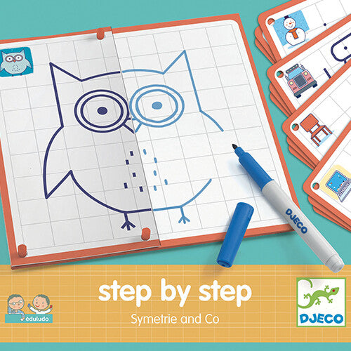 djeco tekenkaarten step by step symmetrie  | DJ08325 | 0