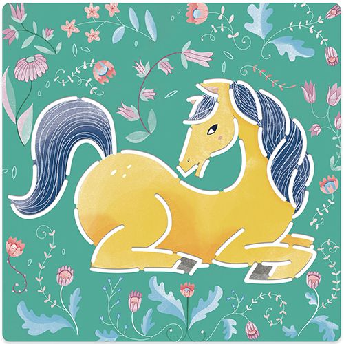 djeco tekensjablonen paarden | DJ08915 | 2