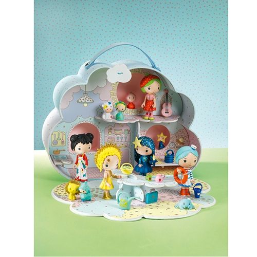 djeco tinyly draagbaar poppenhuis - sunny & mia | DJ06953 | 9