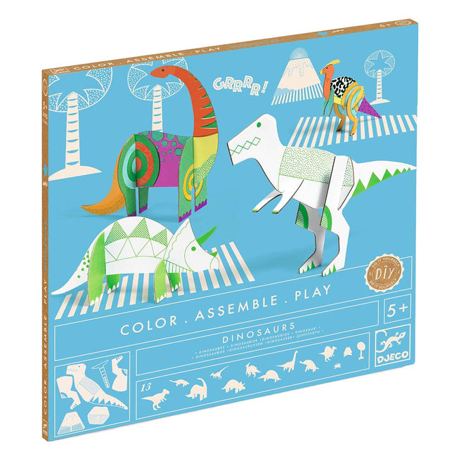 djeco coloriage 3D figurines - dinosaures