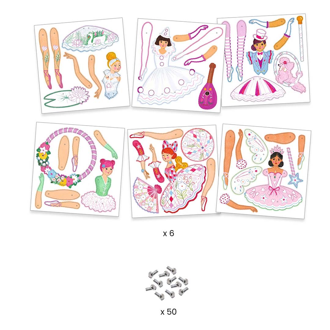 djeco knutselset marionetten - tutu's | DJ09649 | 2