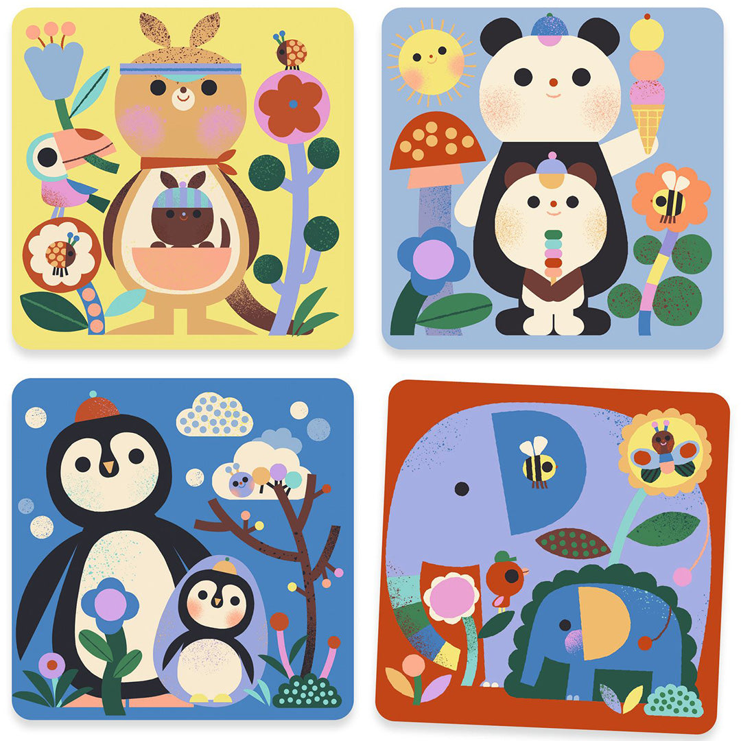 djeco magische kleurplaten - dierenbaby's van over de hele wereld | DJ00952 | 1