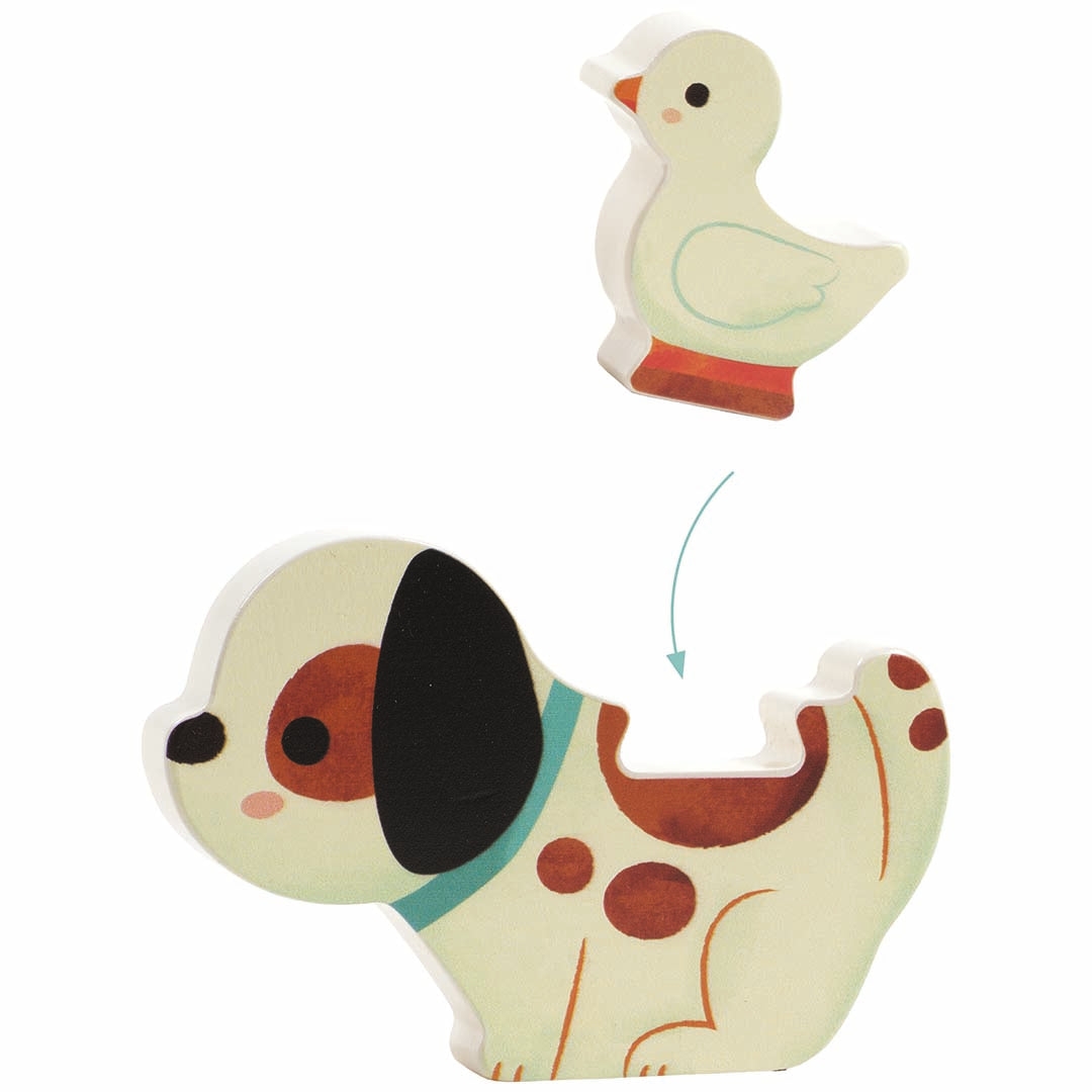 djeco stapelpuzzel - vrienden - 6st | DJ01083 | 4