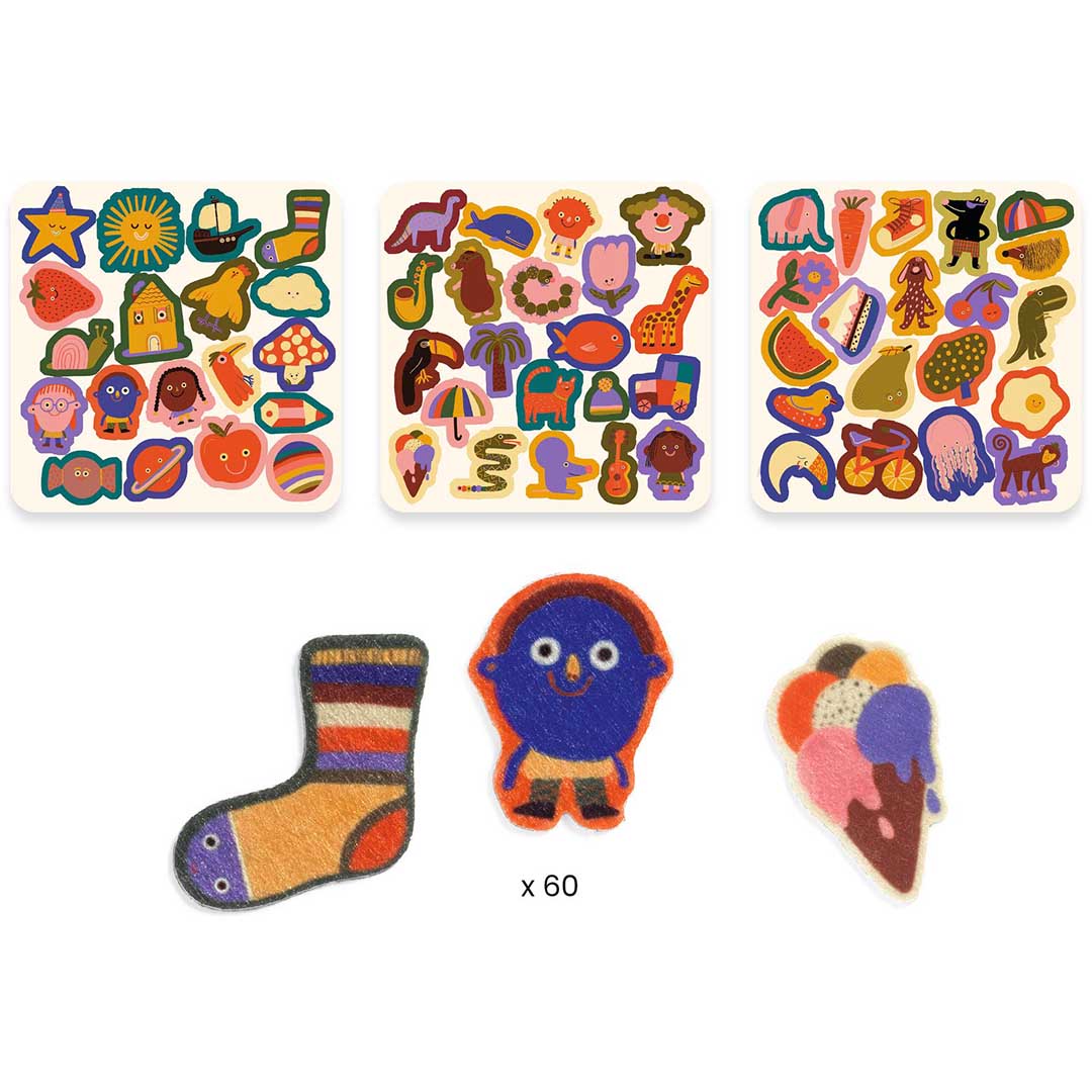 djeco vilten stickers - de grappige! | DJ00951 | 3