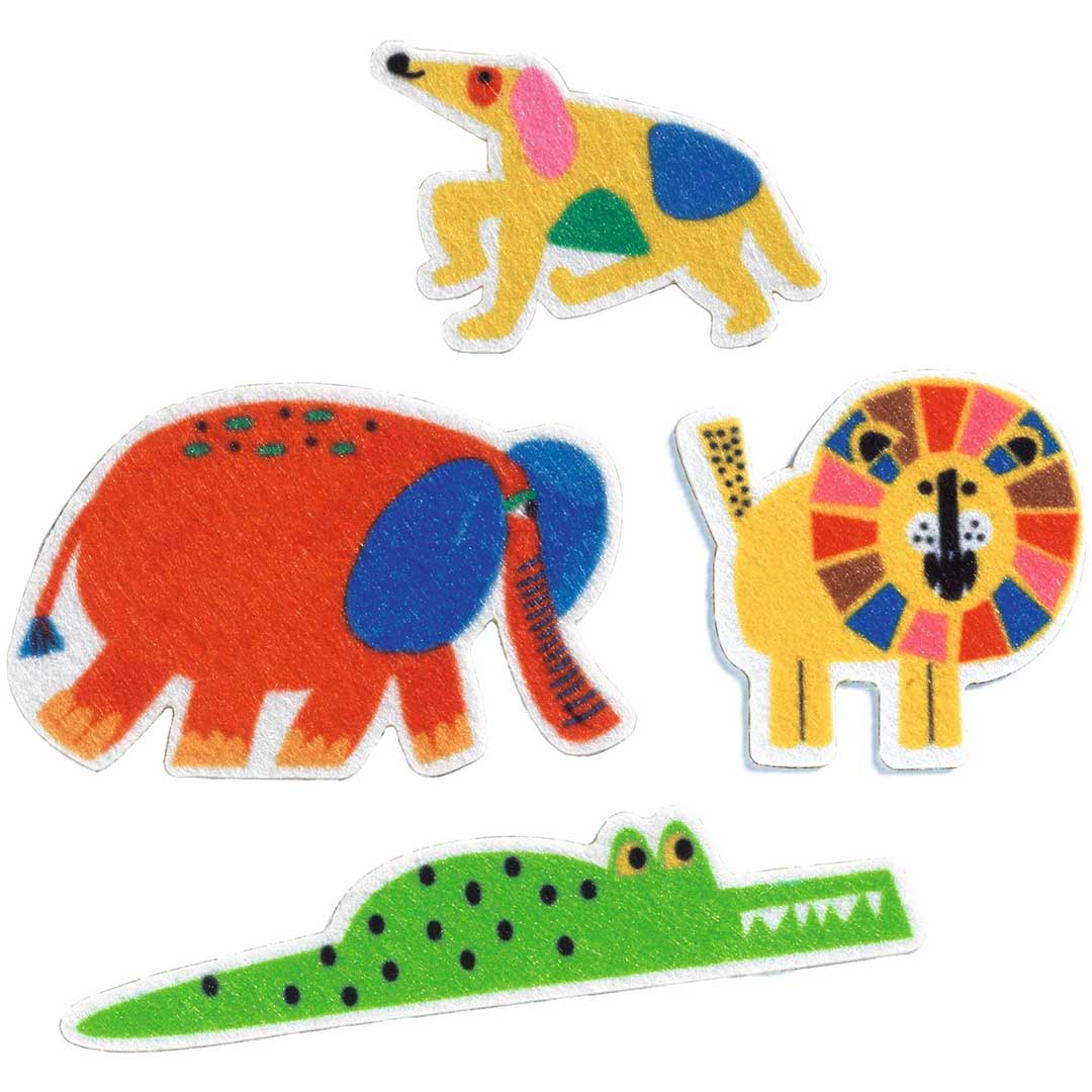 djeco vilten stickers - dieren overal! | DJ00950 | 3