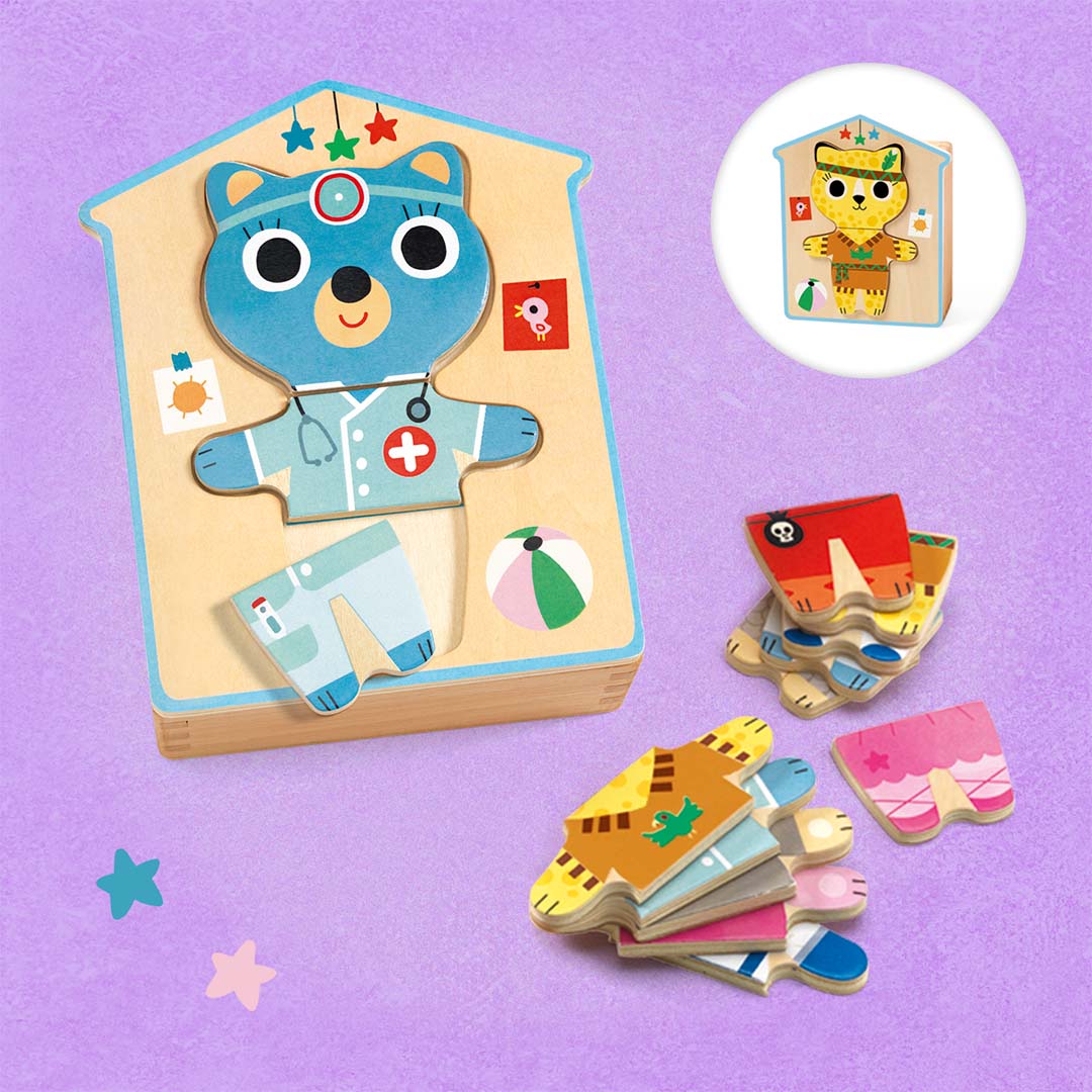 djeco aankleedmix puzzel (6x3st) | DJ01678 | 5