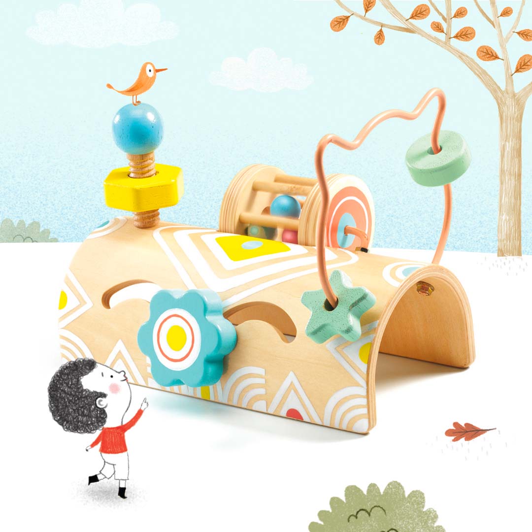djeco jeu d'activités avec boulier - baby tabli