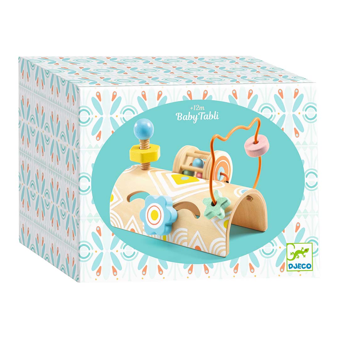 djeco jeu d'activités avec boulier - baby tabli