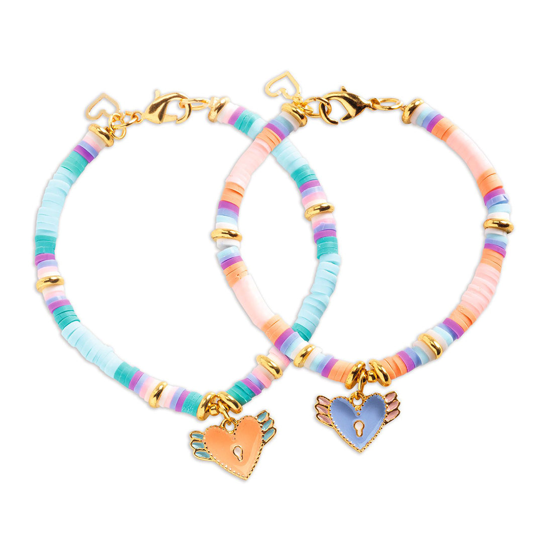 djeco armbandjes maken me & you - heart heishi