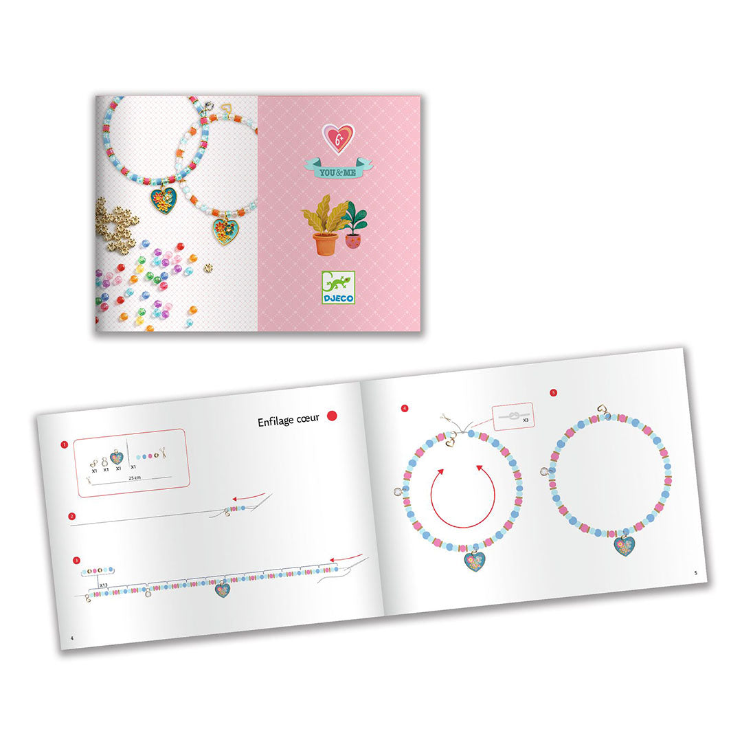 djeco armbandjes maken me & you - heart threading | DJ00010 | 3
