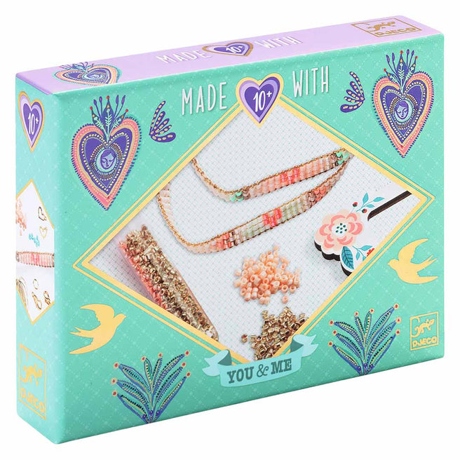 djeco création de bracelets me & you - miyuki and hearts