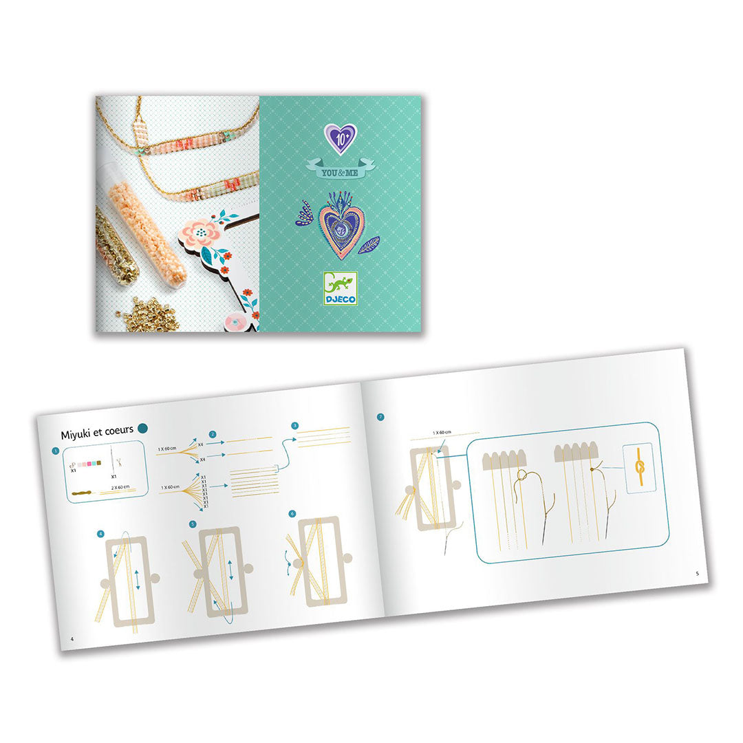 djeco armbandjes maken me & you - miyuki and hearts | DJ00018 | 3