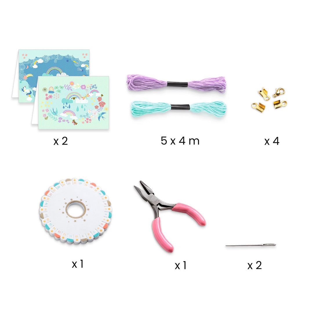 djeco armbandjes maken me & you - rainbow kumihimo | DJ00014 | 2