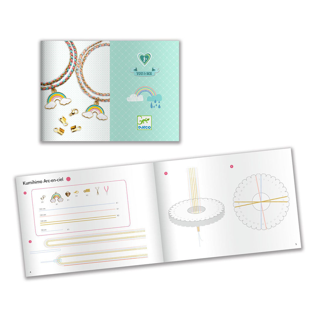djeco armbandjes maken me & you - rainbow kumihimo | DJ00014 | 3