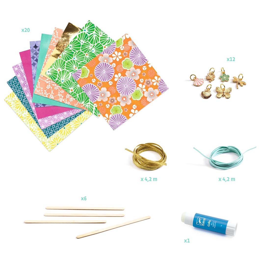 djeco armbandjes maken papieren kralen - stijlvol en goud | DJ07972 | 3