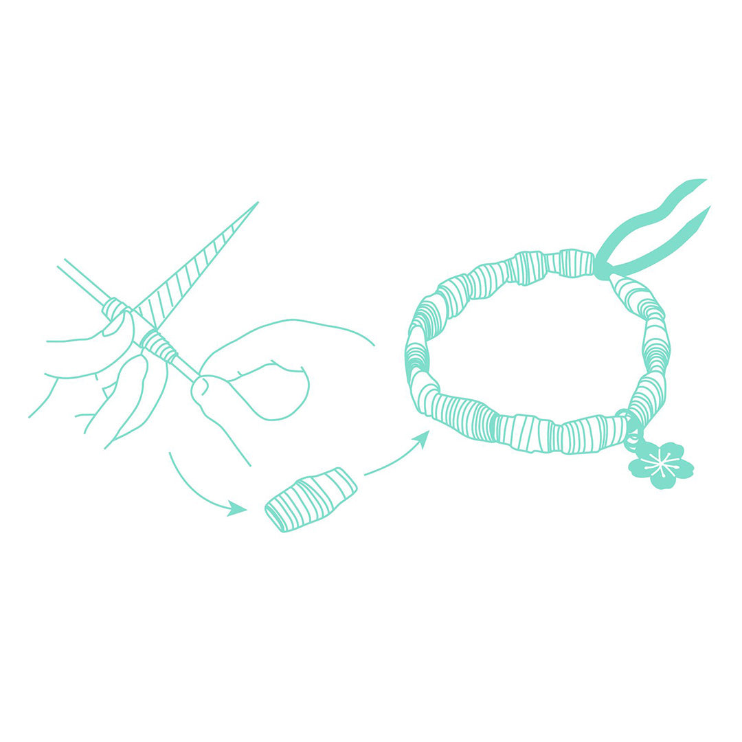 djeco armbandjes maken papieren kralen - stijlvol en goud | DJ07972 | 2