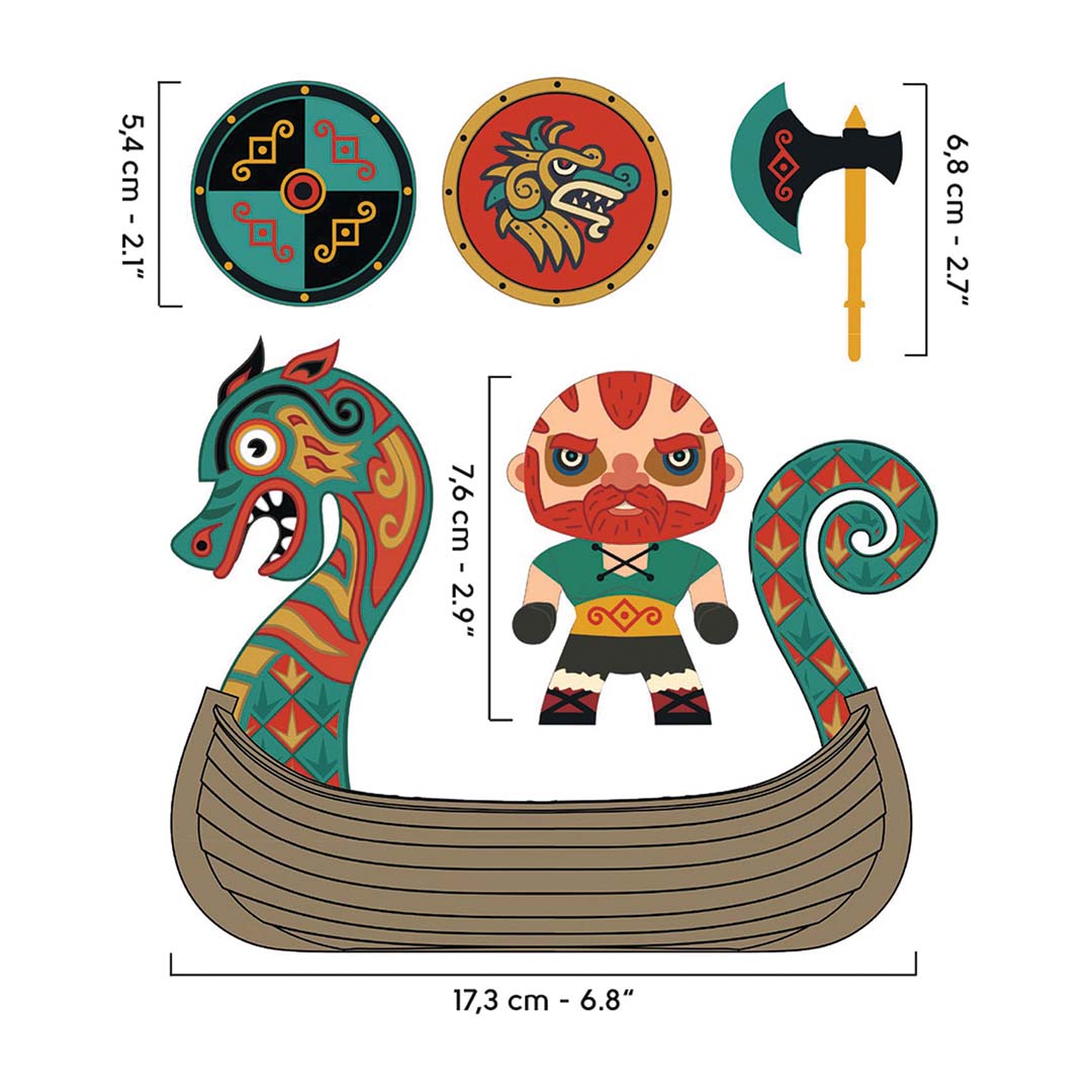 djeco arty toys - drak & drakkar | DJ06849 | 2