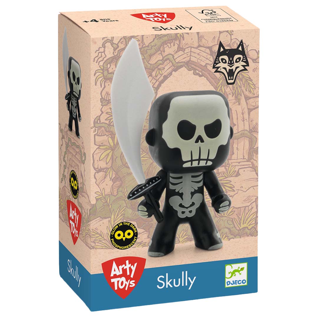 djeco arty toys - skully glow in the dark | DJ06719 | 1
