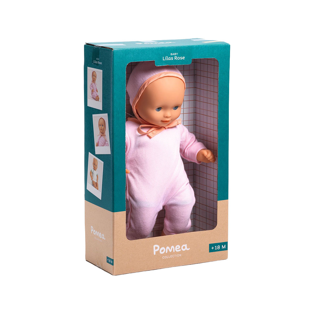 djeco babypop pomea - lilas rose - 32 cm | DJ07873 | 3
