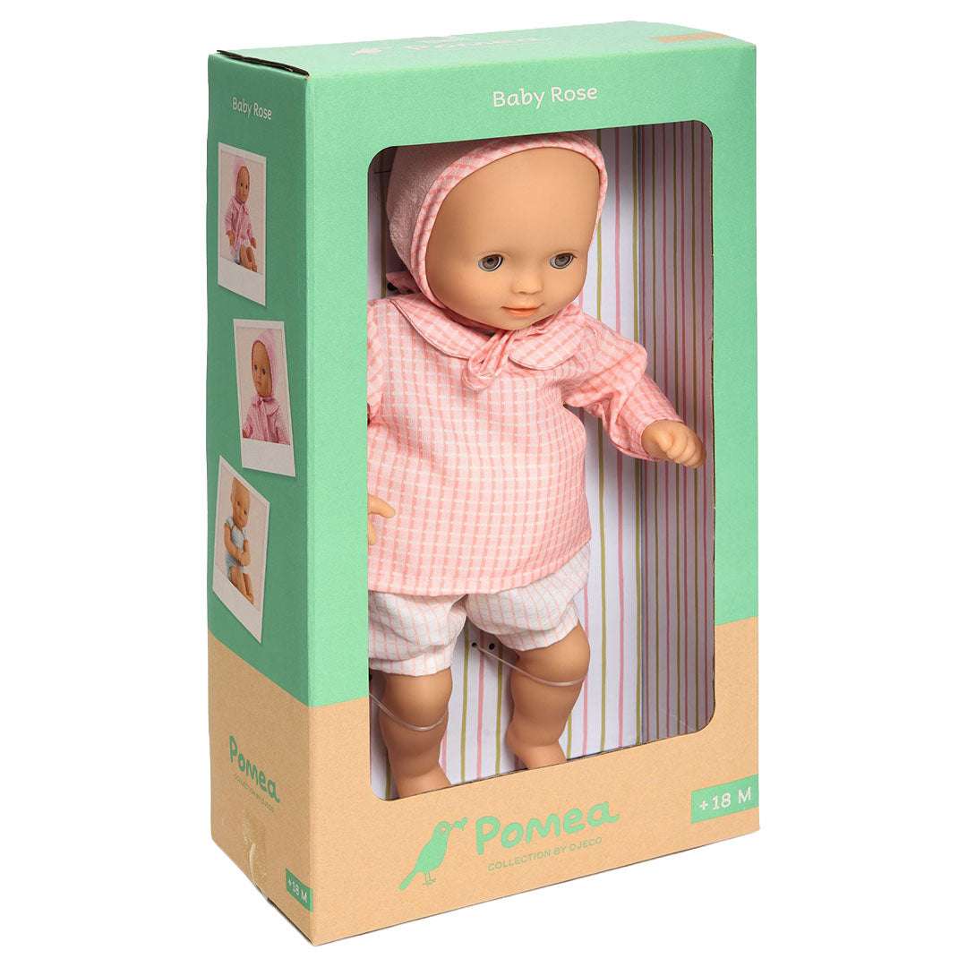 djeco babypop pomea - rose - 32 cm | DJ07731 | 2