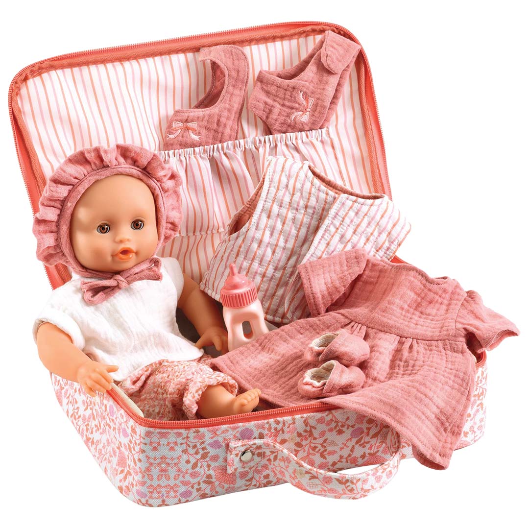 djeco babypop pomea kofferset - lily - 32 cm | DJ07859 | 0