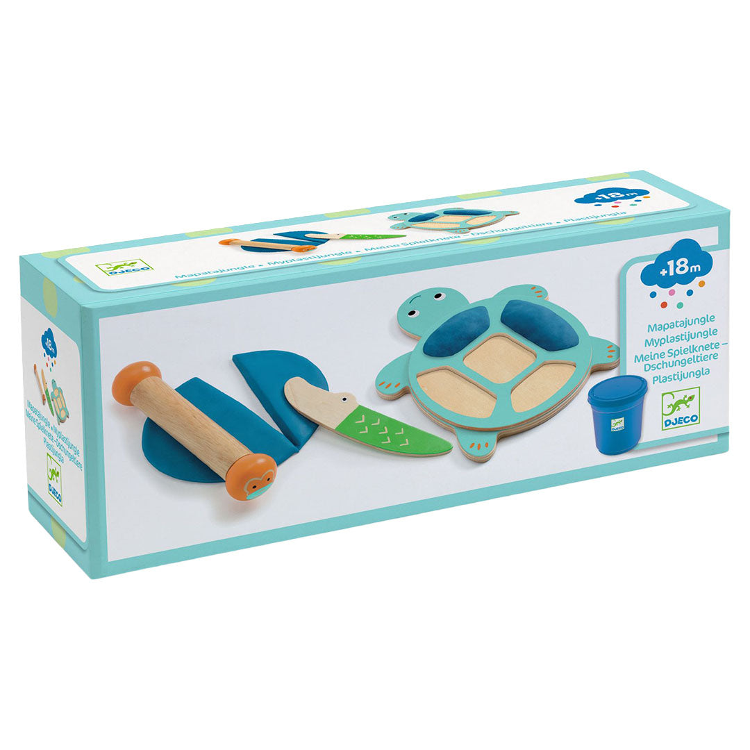 djeco pâte à modeler avec outils myplastijungle - 4 pièces