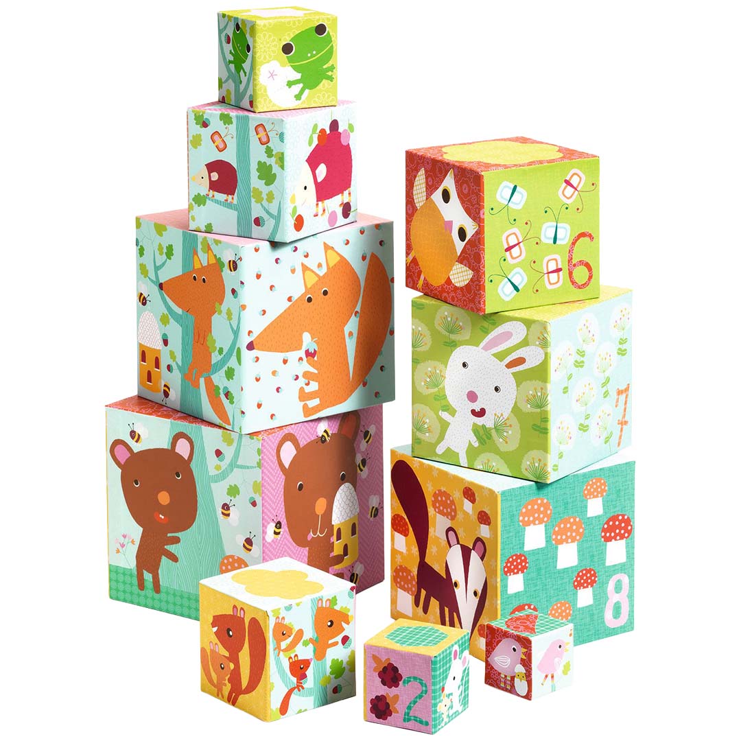 djeco blocs de construction animaux de la forêt