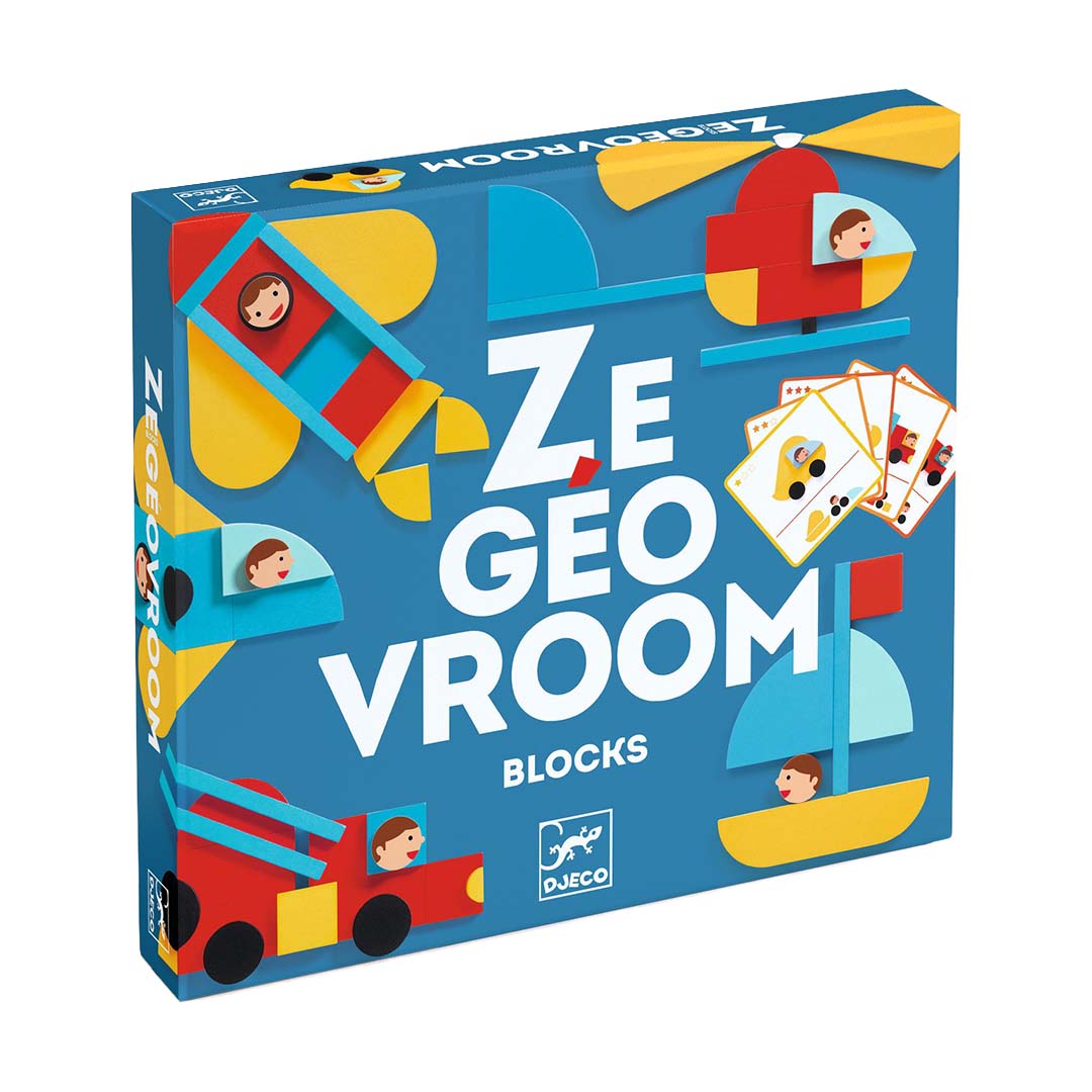djeco bouwset ze geo vroum blocks | DJ06436 | 0
