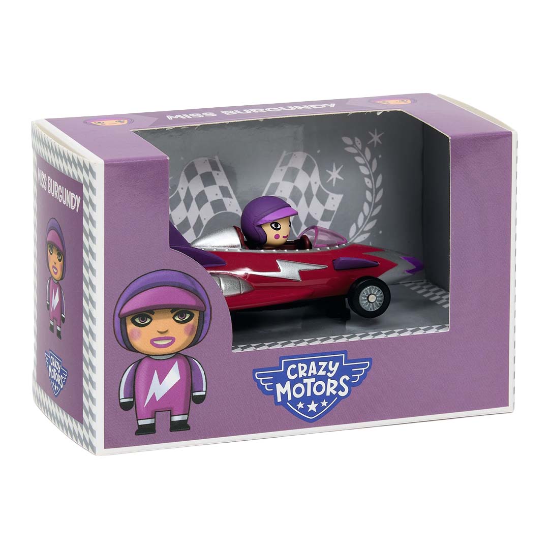 djeco voiture crazy motors - miss burgundy