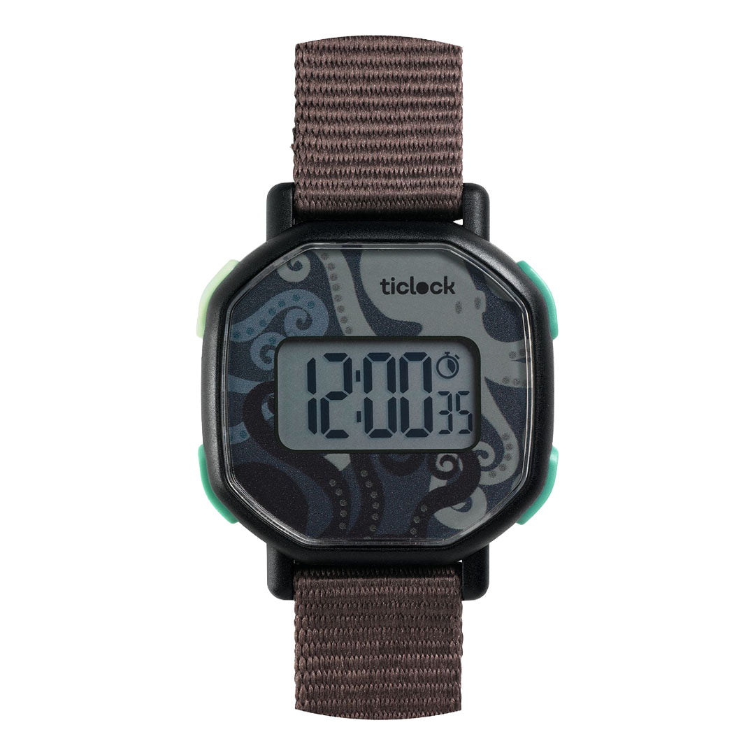 djeco montre digitale enfant black octopus