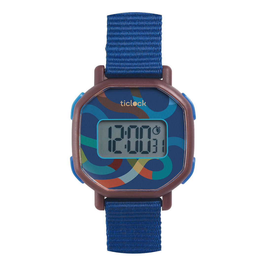 djeco montre digitale enfant blue volute
