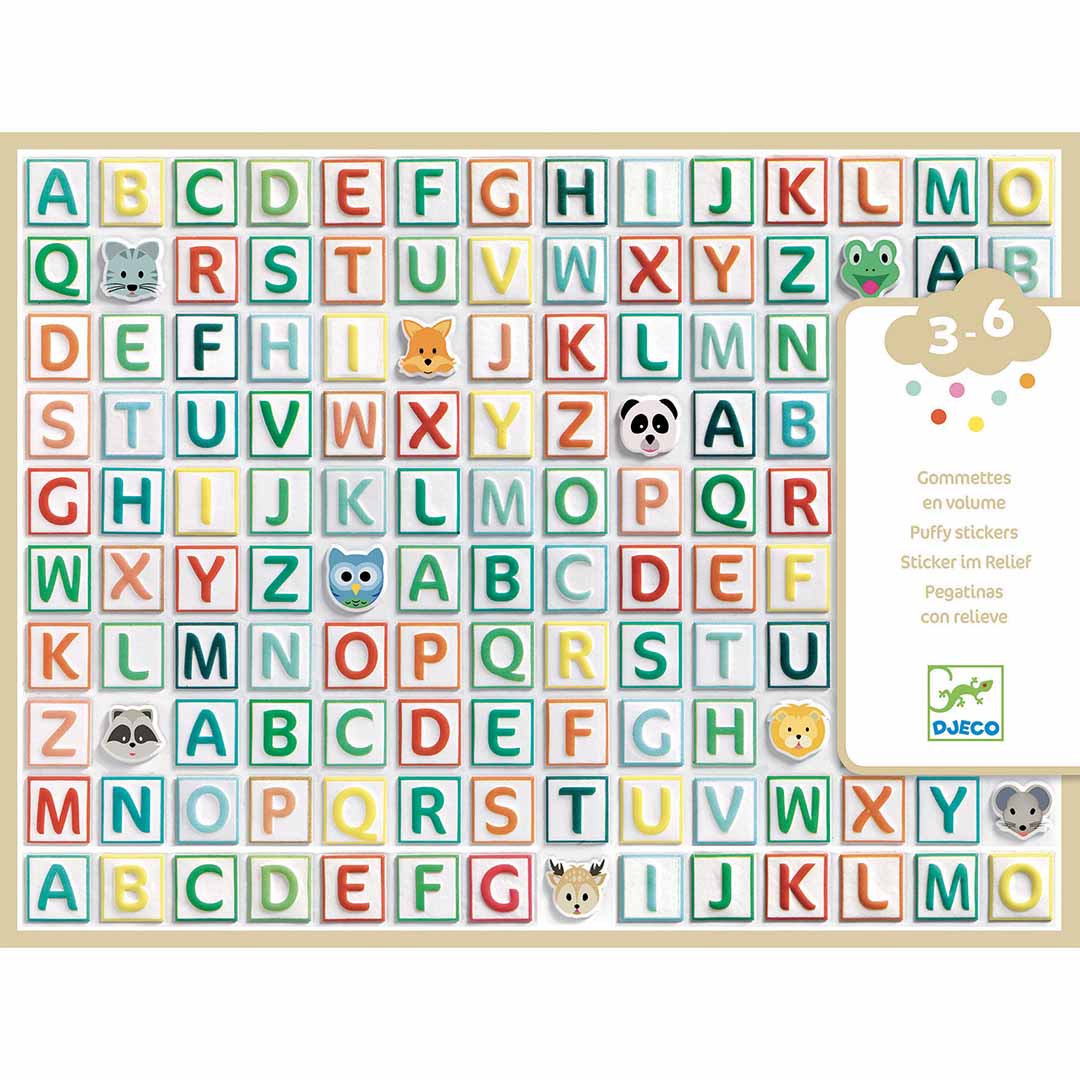 djeco gommettes alphabet - 300 unités