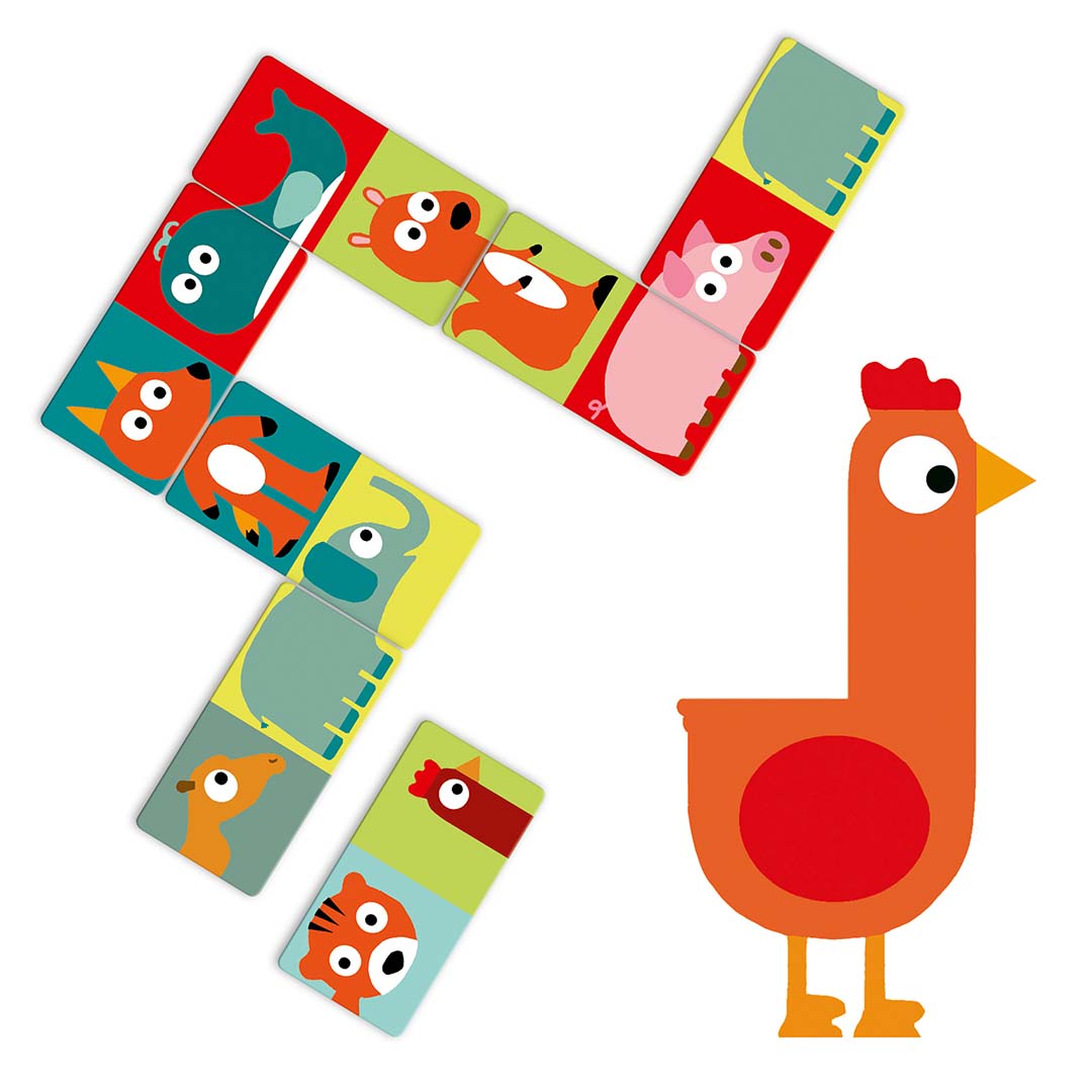 djeco domino dieren