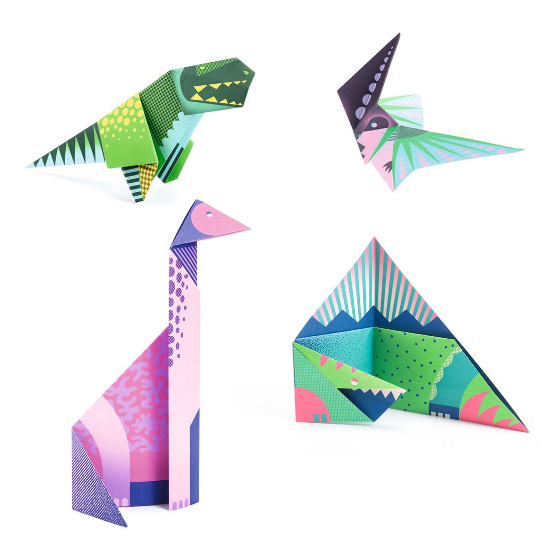 djeco eenvoudige origami - dinosaurussen | DJ08758 | 1