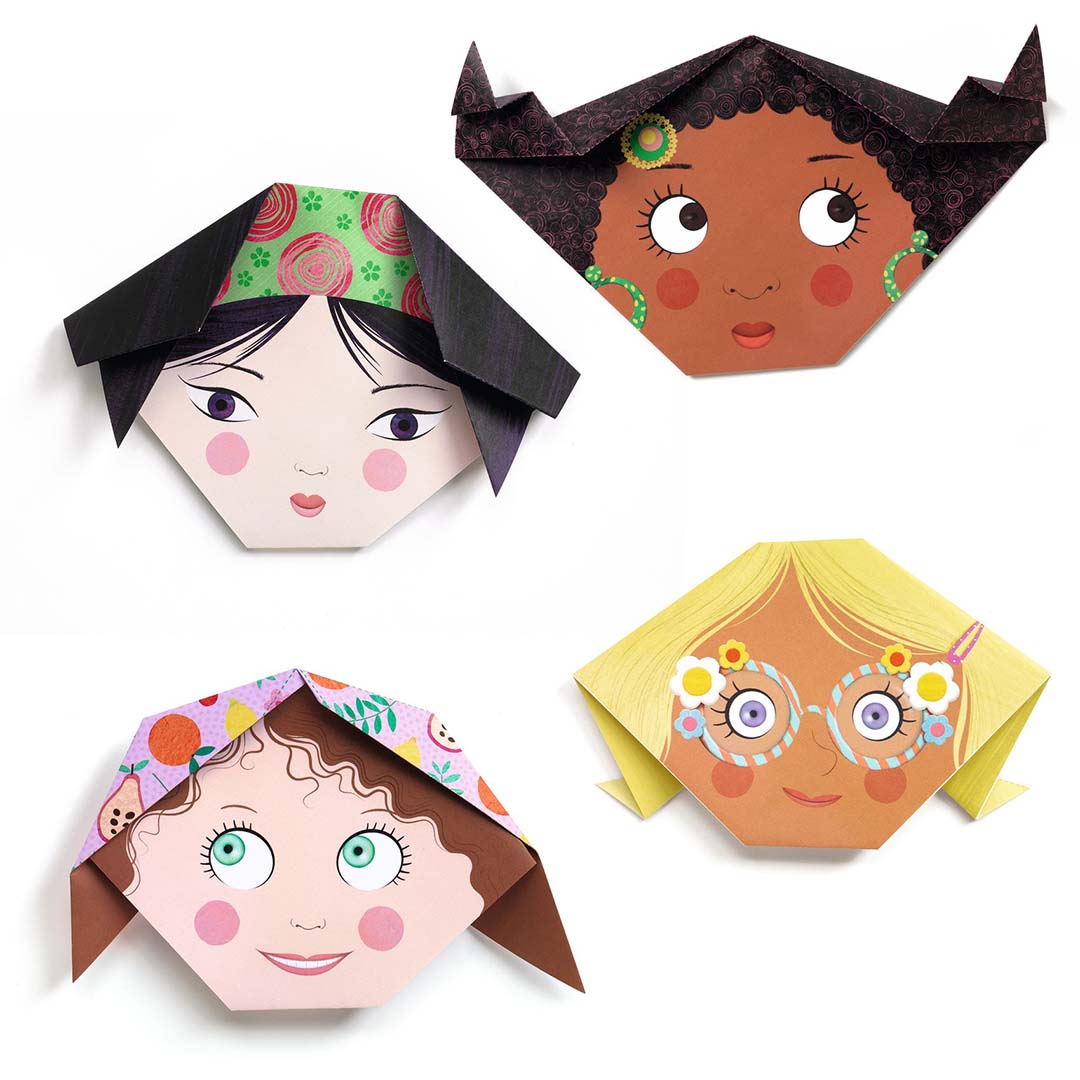 djeco eenvoudige origami - grappige gezichten | DJ08757 | 1