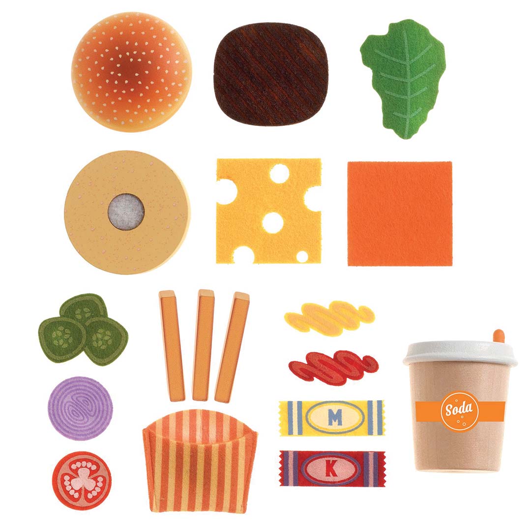 djeco eet speelset america - 19-delig | DJ05550 | 2