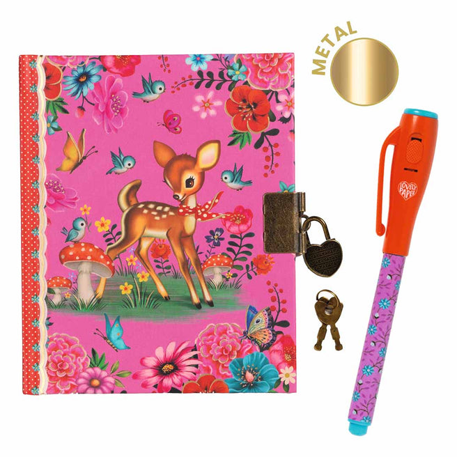 djeco carnet secret avec stylo magique - fiona