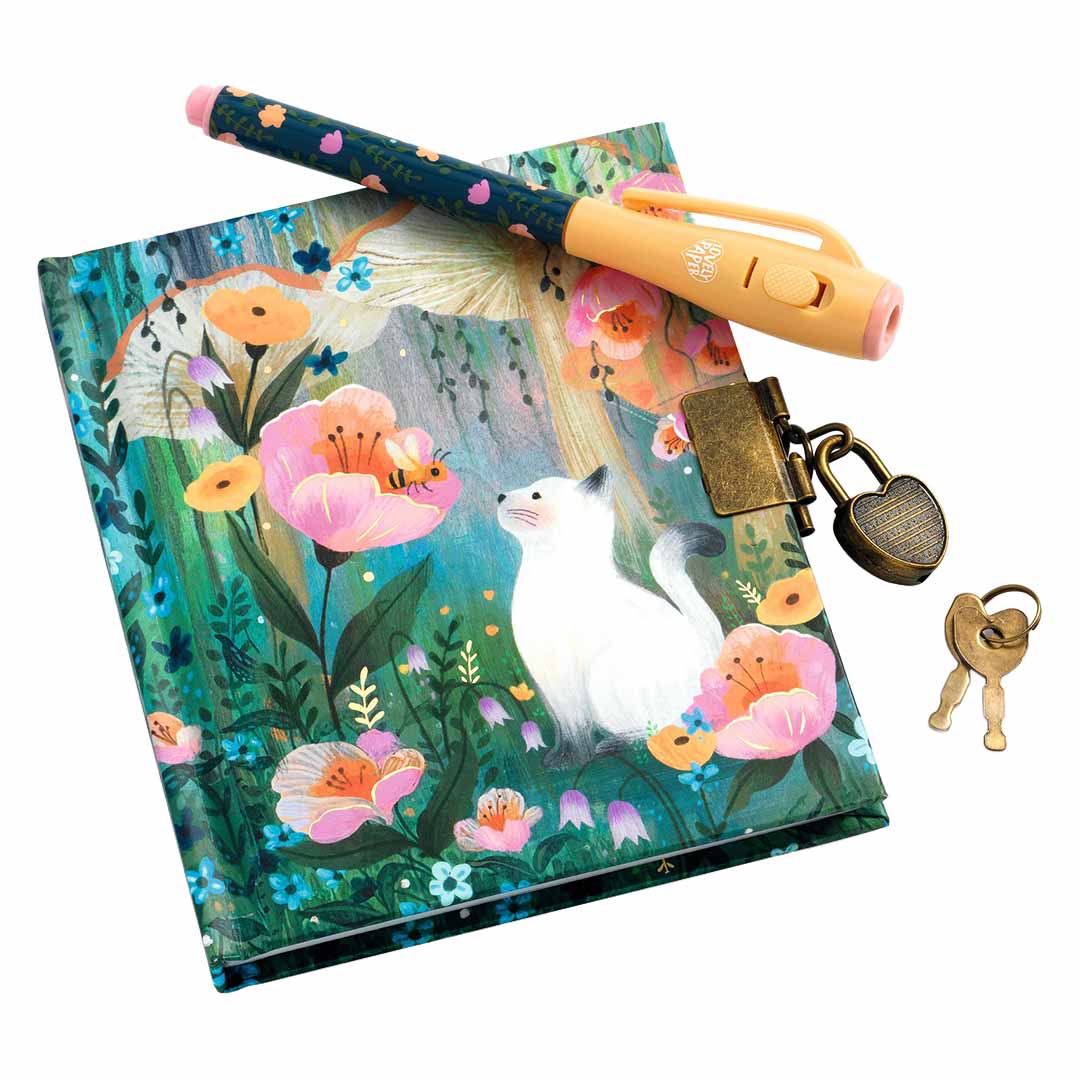 djeco carnet secret avec stylo magique - kendra