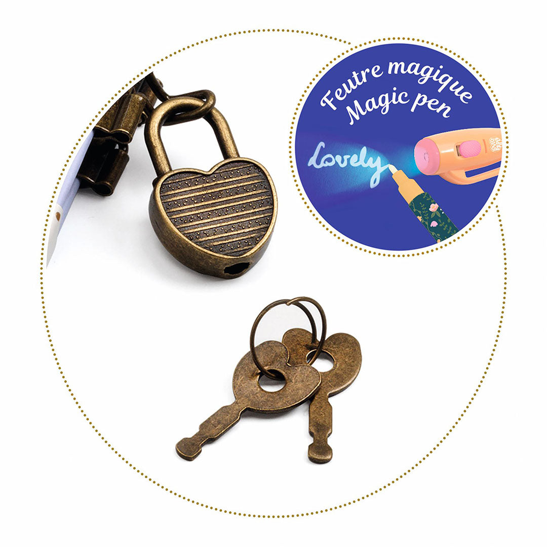 djeco carnet secret avec stylo magique - kendra