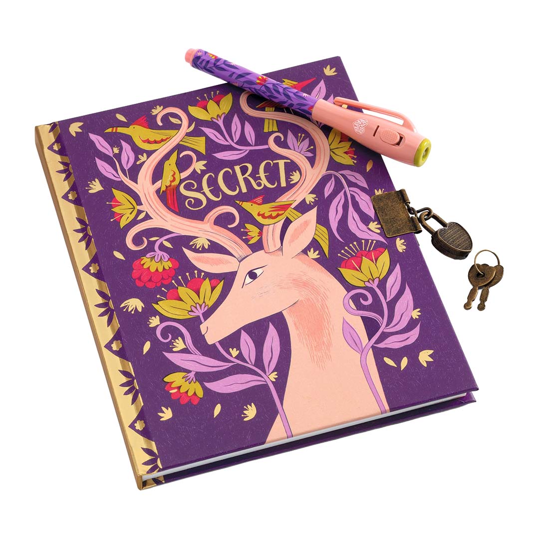 djeco carnet secret avec stylo magique - melissa