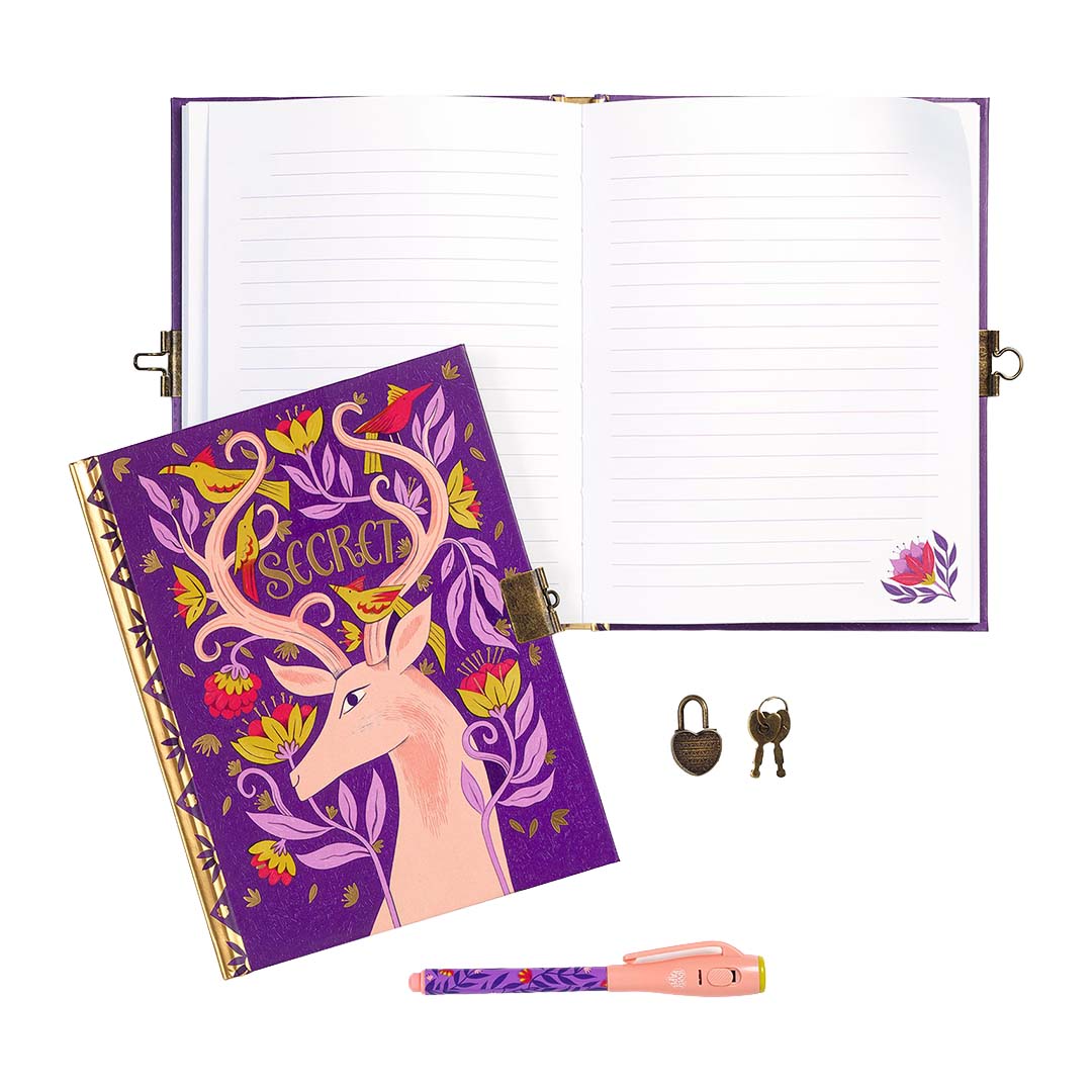 djeco carnet secret avec stylo magique - melissa