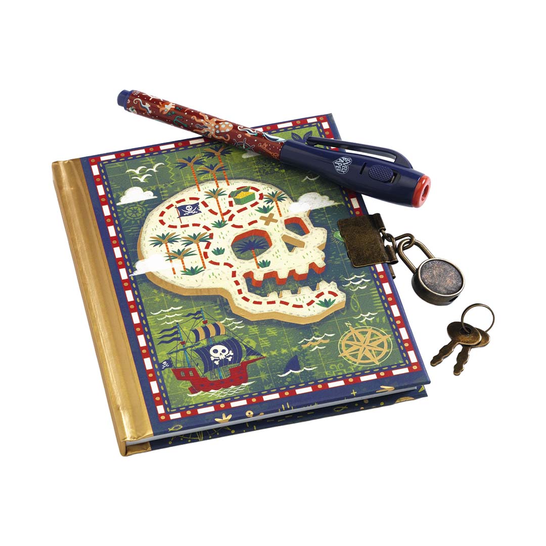 djeco carnet secret avec stylo magique - steve