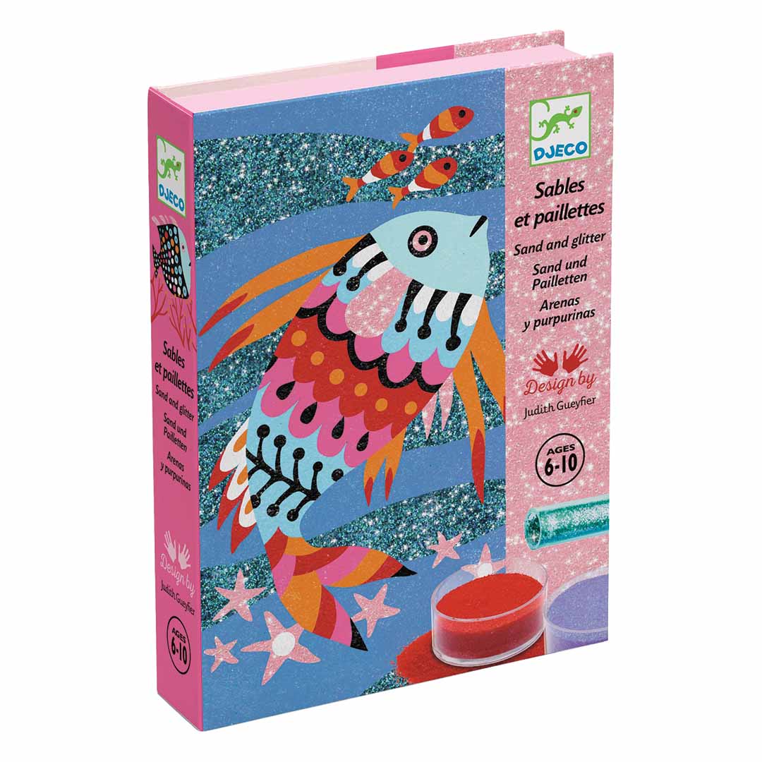 djeco gekleurd zand - regenboog van vissen | DJ08661 | 0